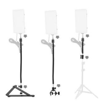Light Stands - BRESSER BR-Q110 45 cm Gooseneck Stand for Video Lights - buy today in store and with delivery