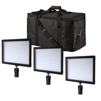 Light Panels - BRESSER SH-360A Bi-Color LED Panel Lights Set of 3 Pieces - quick order from manufacturer