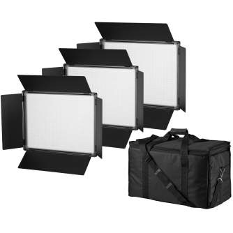 Light Panels - BRESSER SH-1200 LED Panel Lights Set of 3 Pieces - quick order from manufacturer