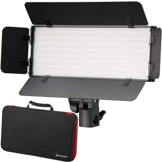 Light Panels - BRESSER PT 30B-II LED Bi-Color Video Light with Barn Doors, Accumulators, Power Adaptor, Remote Control and Storage Case - quick order from manufacturer