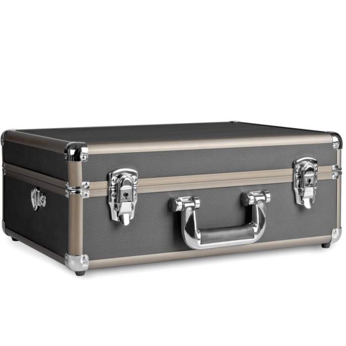 Cases - mantona Photo Suitcase Basic M, black/brown - quick order from manufacturer