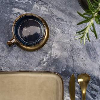 Фоны - BRESSER Flat Lay Background for Tabletop Photography 40 x 40cm Abstract Grey/Blue - быстрый заказ от производителя