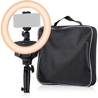 Ring Light - BRESSER BR-22B Bi-colour LED ring light with handle and tripod connection - quick order from manufacturer