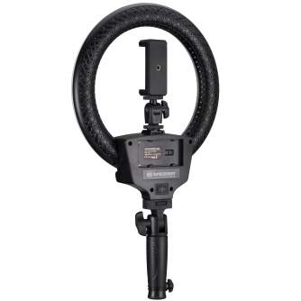 Ring Light - BRESSER BR-22B Bi-colour LED ring light with handle and tripod connection - quick order from manufacturer