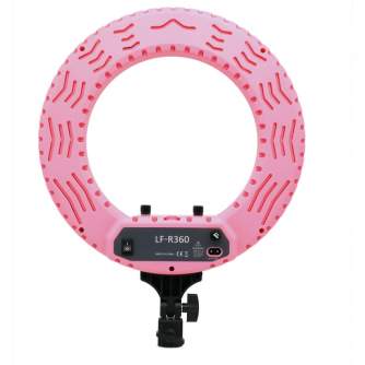 New products - Caruba Round Vlogger 12 inch LED Set met Tas - Roze (MENZ) - quick order from manufacturer