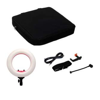 New products - Caruba Round Vlogger 12 inch LED Set met Tas - Roze (MENZ) - quick order from manufacturer