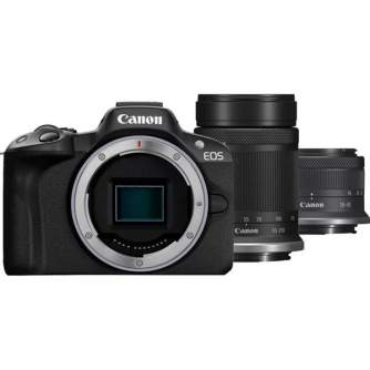 Беззеркальные камеры - Canon EOS R50 + RF-S 18-45mm F4.5-6.3 IS STM + RF-S 55-210mm F5-7.1 IS STM - купить сегодня в магазине и 