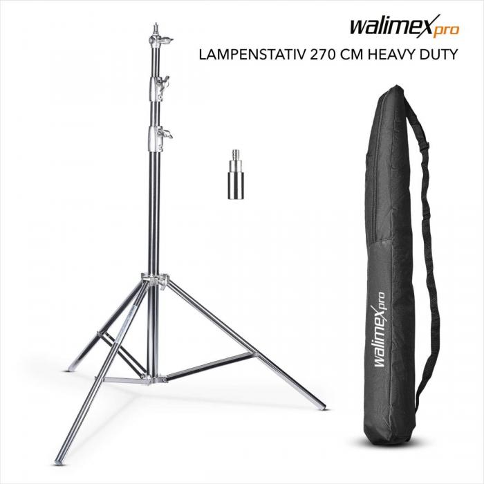 Boom Light Stands - Walimex pro lamp stand 270 cm Heavy Duty - buy today in store and with delivery
