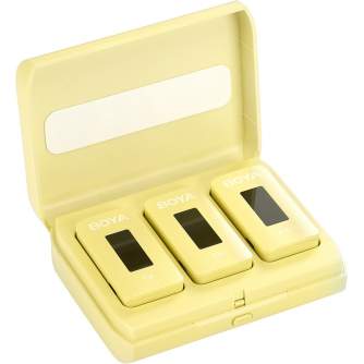 Wireless Lavalier Microphones - BOYA BY-XM6-K2Y - 2.4G WIRELESS MICROPHONE SYSTEM 1+1 WITH CHARGING BOX YELLOW COLOR BY-XM6-K2Y - quick order from manufacturer