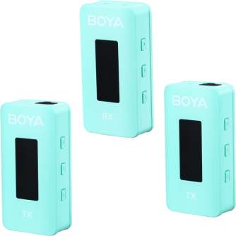 BOYA BY-XM6-K2G - 2.4G WIRELESS MICROPHONE SYSTEM 1+1 WITH CHARGING BOX GREEN COLOR BY-XM6-K2G