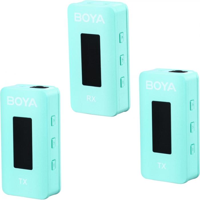 Wireless Lavalier Microphones - BOYA BY-XM6-K2G - 2.4G WIRELESS MICROPHONE SYSTEM 1+1 WITH CHARGING BOX GREEN COLOR BY-XM6-K2G - quick order from manufacturer