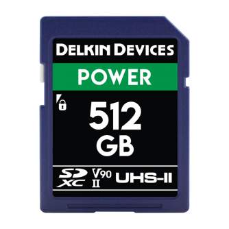 Atmiņas kartes - DELKIN SD POWER 2000X UHS-II U3 (V90) R300/W250 512GB DSDPWR512 - ātri pasūtīt no ražotāja