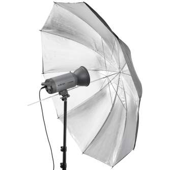 Foto lietussargi - walimex Reflex Umbrella black/silver 2 lay., 150cm - ātri pasūtīt no ražotāja