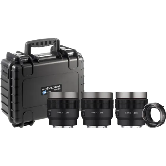 SAMYANG V-AF LENS KIT WITH MF ADAPTER AND HARDCASE 123724
