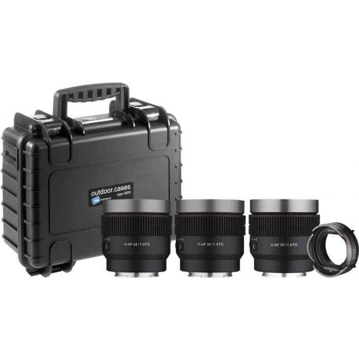 Lenses - SAMYANG V-AF LENS KIT WITH MF ADAPTER AND HARDCASE 123724 - quick order from manufacturer