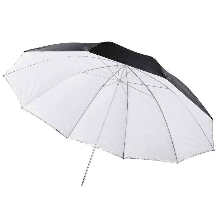Umbrellas - walimex 2in1 Reflex & Transl. Umbrella white 150cm - quick order from manufacturer