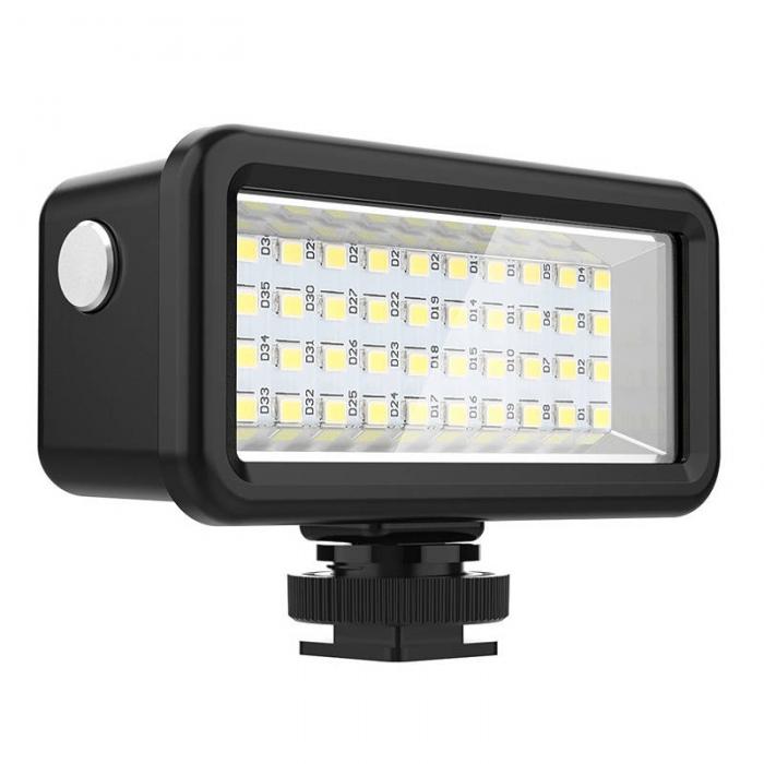 LED Lampas kamerai - Diving Waterproof Light Puluz LED 40m (Black) - perc šodien veikalā un ar piegādi