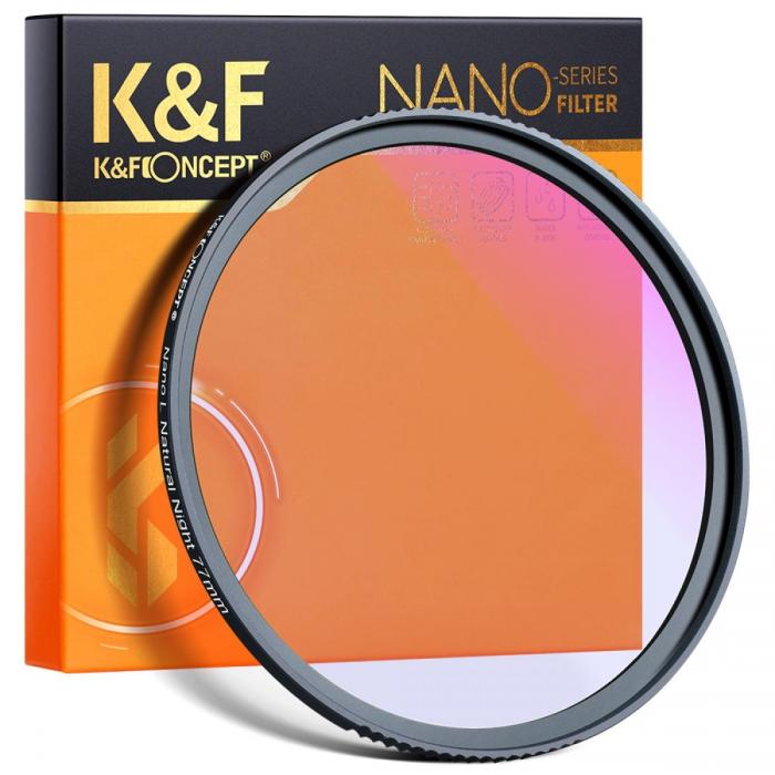 Night Filters - K&F Concept 77mm XK44 Natural Night Filter, HD, Waterproof, Anti Scratch, Green - ātri pasūtīt no ražotāja
