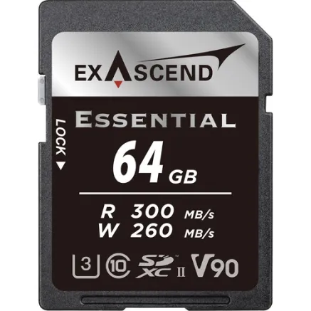 Exascend 64GB Essential UHS-II SDXC Memory Card EX64GSDU2-S