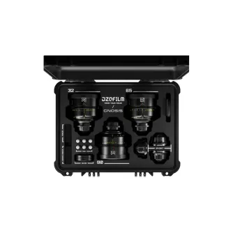 CINEMA Video Lences - DZO Optics DZOFilm Gnosis Macro 3-Lens Set (32mm/65mm/ 90mm T2.8)-Metric (with case) GNOS3SET-MACRO-T2.8-1 - quick order from manufacturer