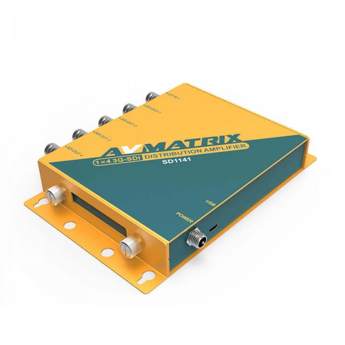 Signāla kodētāji, pārveidotāji - AVMATRIX SD1141 1×4 SDI Reclocking Distribution Amplifier SD1141 - ātri pasūtīt no ražotāja