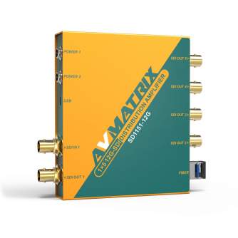 Signāla kodētāji, pārveidotāji - AVMATRIX SD1151-12G 1×5 12G-SDI Reclocking Distribution Amplifier SD1151-12G - ātri pasūtīt no ražotāja