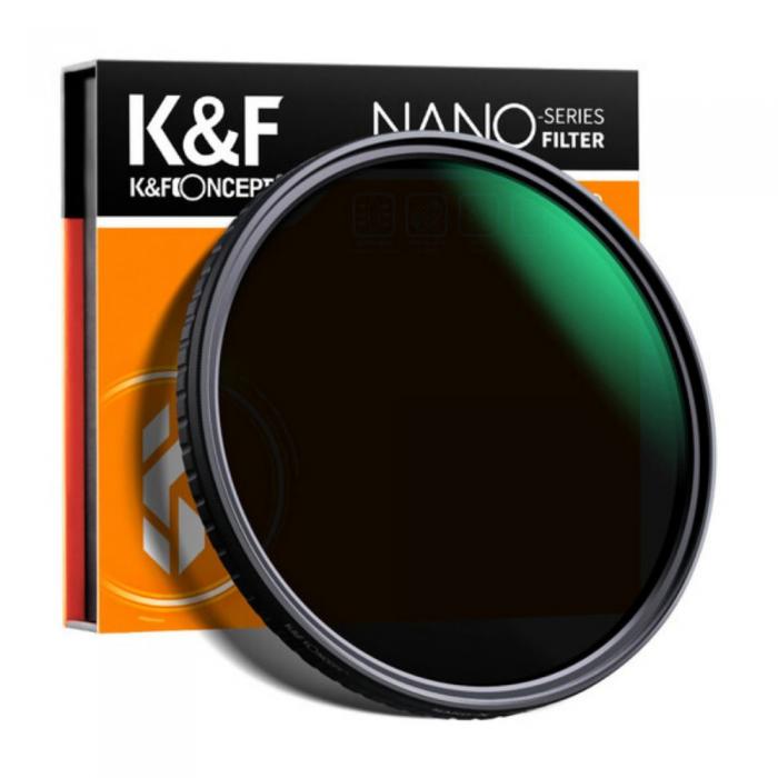 Neutral Density Filters - K&F Concept 82mm Nano-X Variable/Fader ND Filter, ND32-ND521, W/O Black KF01.1475 - quick order from manufacturer