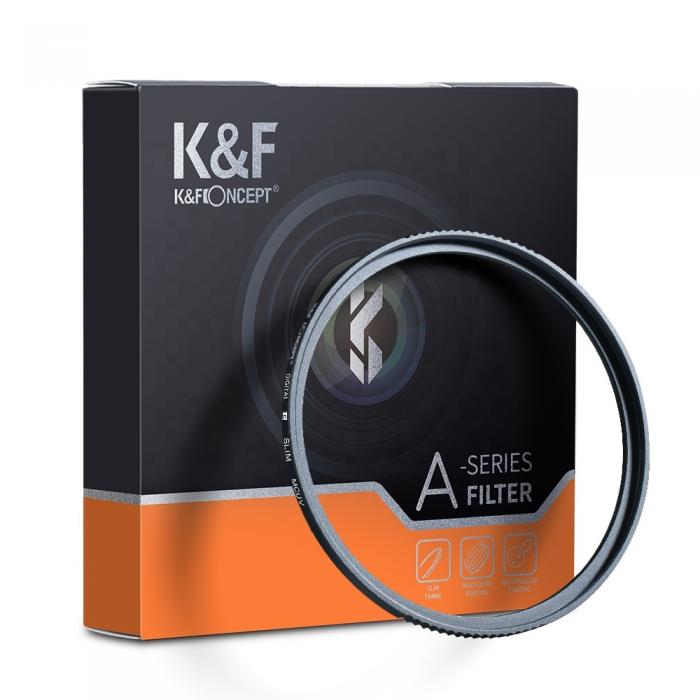 UV aizsargfiltri - K&F Concept 55MM MC-UV Filter, Slim, Green Multi-coated, German Optics KF01.025 - perc šodien veikalā un ar piegādi