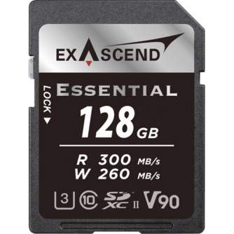 Карты памяти - Exascend 128GB Essential UHS-II SDXC Memory Card EX128GSDU2-S - купить сегодня в магазине и с доставкой