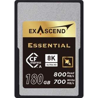 Atmiņas kartes - Exascend 180GB Essential Series CFexpress Type A Memory Card EXPC3EA180GB - ātri pasūtīt no ražotāja