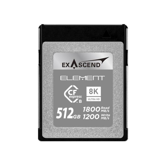 Atmiņas kartes - Exascend 512GB Element Series CFexpress Type B Memory Card EXPC3S512GB - perc šodien veikalā un ar piegādi