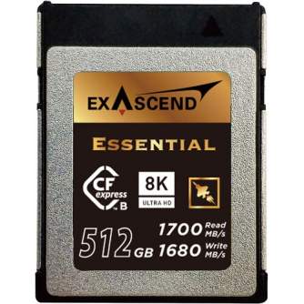 Карты памяти - Exascend 512GB Essential Series CFexpress Type B Memory Card EXPC3E512GB - быстрый заказ от производителя