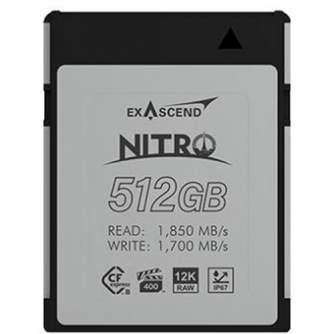 Atmiņas kartes - Exascend 512GB Nitro CFexpress VPG400 Type B Memory Card EXPC3N512GB - ātri pasūtīt no ražotāja