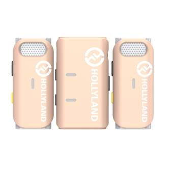 Bezvadu piespraužamie mikrofoni - Hollyland Lark M1 Duo Pink LARKM1DUO-ROSE - ātri pasūtīt no ražotāja
