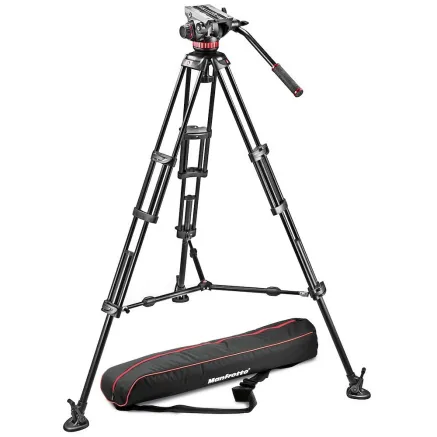 Manfrotto Tripod with fluid video head, Aluminium MVH502A,546BK-1
