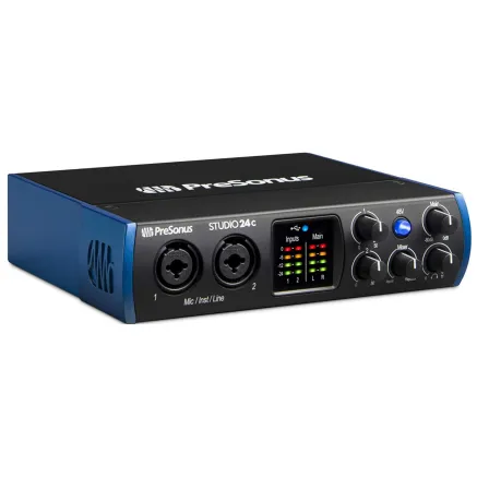 PreSonus Studio 24c Audio Interface - USB-C, 2 Inputs/Outputs, Phantom Power