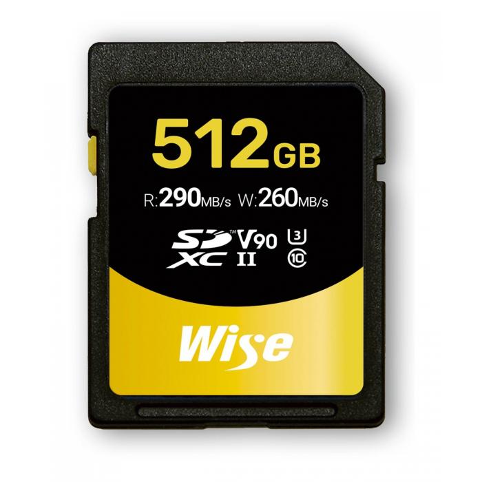Atmiņas kartes - Wise SD-N 512GB SDXC UHS-II V90 Memory Card WI-SD-N512 - ātri pasūtīt no ražotāja