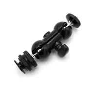 Sortimenta jaunumi - Caruba Dual Ball Head Bracket (coldshoe + 1/4"F to 1/4"M) - ātri pasūtīt no ražotājaSortimenta jaunumi - Caruba Dual Ball Head Bracket (coldshoe + 1/4"F to 1/4"M) - ātri pasūtīt no ražotāja