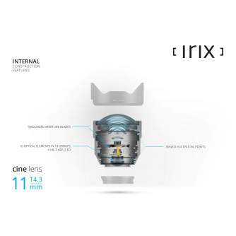 CINEMA видео объективы - Irix 11mm T4.3 Canon EF mount Cinema lens 8K IL-C11-EF - быстрый заказ от производителя