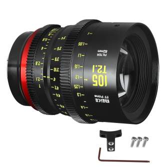 CINEMA Video objektīvi - Meike FF-Prime Cine 105mm T2.1 Lens (E-Mount, Feet/Meters) MK-105MM T2.1 FF-PRIME E - ātri pasūtīt no ražotāja