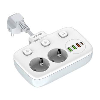 Chargers for Camera Batteries - Ldnio SE2435 power strip with USB charger - quick order from manufacturer