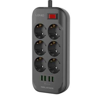 Зарядные устройства - Power strip Ldnio SE6403 with USB charger - быстрый заказ от производителя