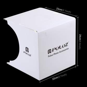 Gaismas kastes - Puluz Light Box 20cm LED 1100lum + LED mat white PU5137 - perc šodien veikalā un ar piegādi