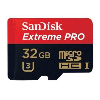 Карты памяти - SanDisk Extreme PRO microSDHC UHS-I V30 A1 100MB/s 32GB (SDSQXCG-032G-GN6MA) - купить сегодня в магазине и с дост