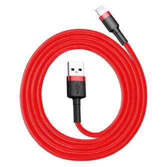 Kabeļi - Baseus Cafule USB Lightning cable 2.4A 1m (black + red) CALKLF-B09 - ātri pasūtīt no ražotāja