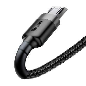Кабели - Baseus Cafule Micro USB cable 2.4A 0,5m (gray + black) CAMKLF-AG1 - быстрый заказ от производителя