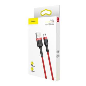 Cables - Baseus Cafule Micro USB cable 2.4A 1m (Red) CAMKLF-B09 - quick order from manufacturer