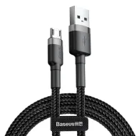 Cables - Baseus Cafule Micro USB cable 2.4A 1m (Gray + Black) CAMKLF-BG1 - quick order from manufacturerCables - Baseus Cafule Micro USB cable 2.4A 1m (Gray + Black) CAMKLF-BG1 - quick order from manufacturer