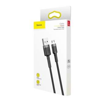 Кабели - Baseus Cafule Micro USB cable 2.4A 1m (Gray + Black) CAMKLF-BG1 - быстрый заказ от производителя