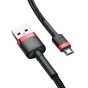 Kabeļi - Baseus Cafule Micro USB cable 2.4A 1m (Red+ Black) CAMKLF-B91 - ātri pasūtīt no ražotāja